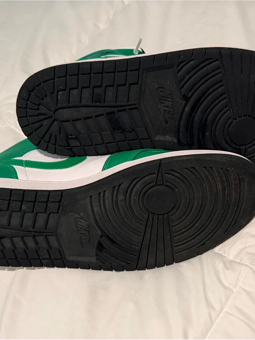 Jordan Mid-Top Sneakers in White and Green